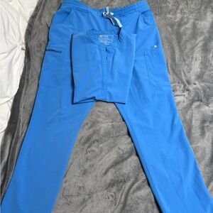 Figs Capri Blue Scrubs Set XL/XL Tall
